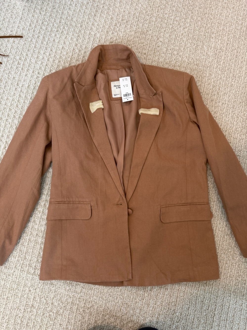 Aritzia Rust Brown Single-Button Blazer